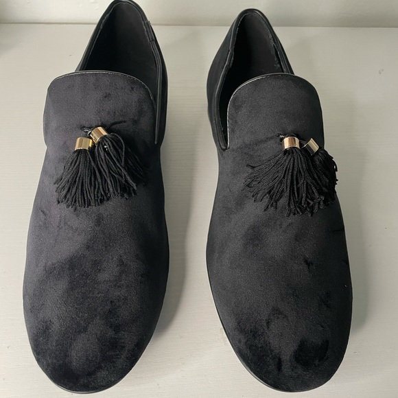 Zara Other - Zara man black velvet loafers